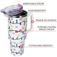 thumbnail image 3 of Christmas Tumbler with Handle and Straw Lid 40 oz,Cute Christmas Gifts for Women Xmas Lights Snowflakes Vacuum Insulated Leak Proof Tumbler,Winter Holiday Accessories Stainless Steel Coffee Cup Mug, 3 of 6