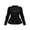 Black, variant on Maqroz Denim Jackets for Women Fall Fashion Long Sleeve Crewneck Button Down Jean Coat Pleated Peplum Ruffle Hem Casual Trendy Outerwear