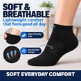 thumbnail image 2 of Diabetic Socks for Men & Women| Non-Binding Loose Fit | 5 Pairs Ankle - Breathable Mesh Fabric All-Day Comfort,Size 9-11, 2 of 6
