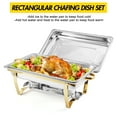 thumbnail image 4 of Buffet Chafing Dishes Set of 4 - 8Qt Stainless Steel Rectangular Chafer Warmers with Lids - Food Serving Warmers for Wedding, Banquet, Catering, and Parties, 4 of 8