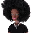 thumbnail image 4 of Muñecas africanas modernas de juguete para niña con articulación corporal de 12 piezas Top negro, 4 of 9
