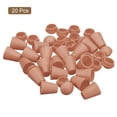 thumbnail image 3 of Unique Bargains 20Pack Plastic Cord Lock Bell End Stopper Cord End Lock Rope Fastener, Coffee, 3 of 5
