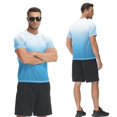thumbnail image 5 of Satankud Men's UPF 50+ UV Rash Guards Swim T-Shirt Quick Dry Running Shirt Surf Fishing Beach Hiking Workout Shirts White Gradient Sky Blue M, 5 of 7