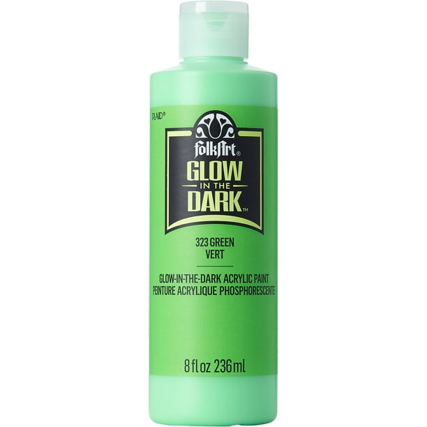 FolkArt GlowintheDark Acrylic Craft Paint, Matte Finish, Green, 2 fl oz