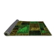 thumbnail image 2 of Ahgly Company Indoor Round Oriental Green Modern Area Rugs, 5' Round, 2 of 4