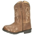 thumbnail image 2 of SMOKY MOUNTAIN BOOTS Toddler Girls' Hopalong Western Boots, Color: Brown Waxed Distress, Size: 3, Width: R, 2 of 7