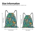 thumbnail image 2 of Sikiie Jungle Animals Drawstring Backpack Drawstring Bags, Draw String Back Bag for Sports, Gym, Travel, Swimming, Beach-Small, 2 of 6