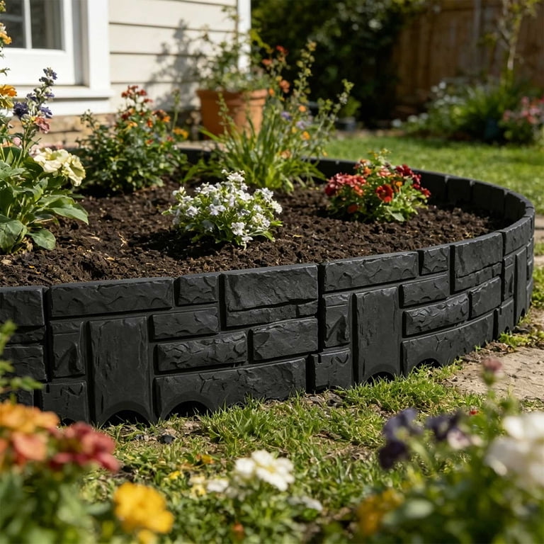 Plastic Garden Fence Panel for Landscaping Lawn Border Tree Ring