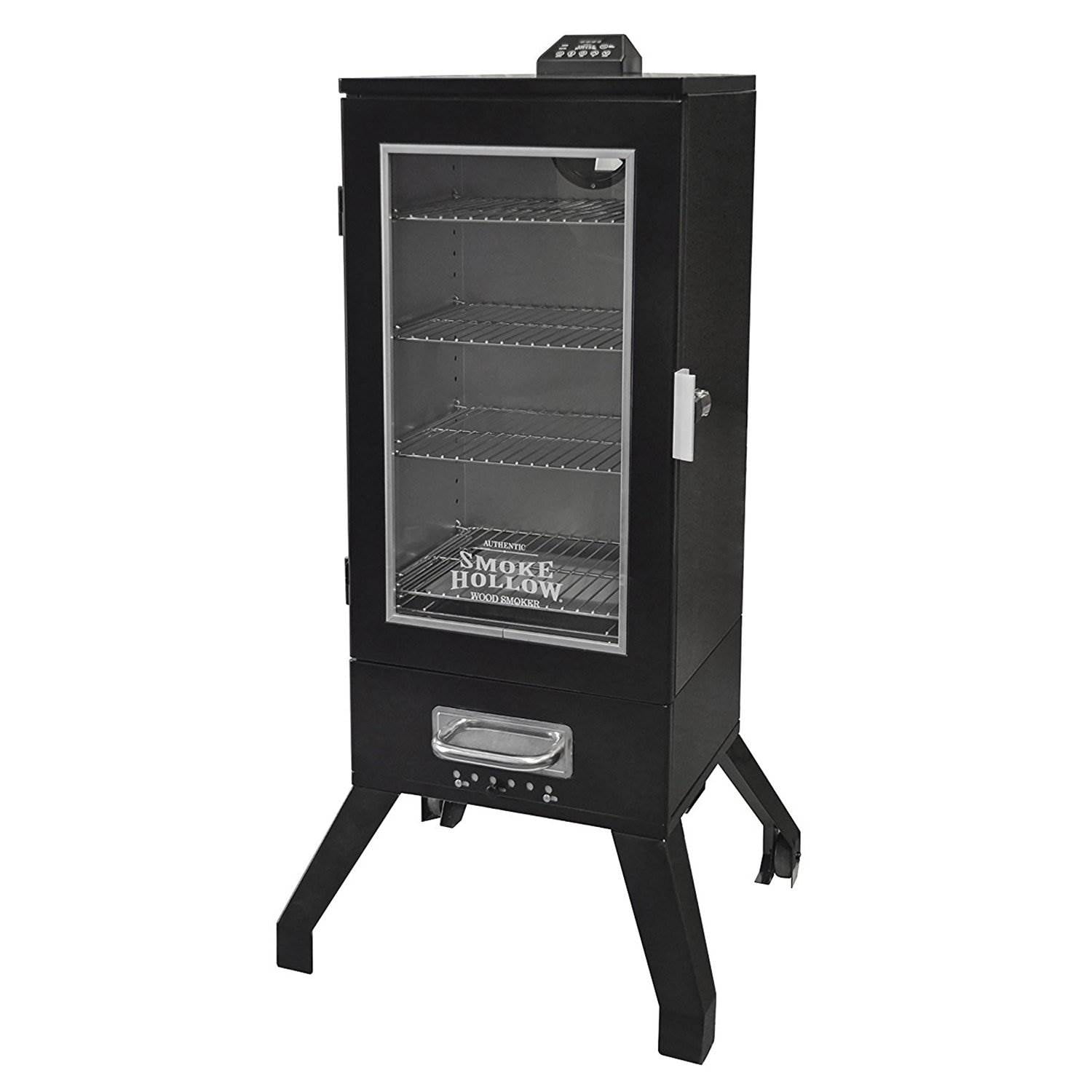Smoke Hollow 36 Digital Electric Portable Backyard Bbq Smoker W Window Black Walmart Com Walmart Com