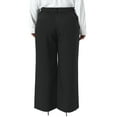 thumbnail image 3 of Agnes Orinda Women's Plus Size Suit Pants High Waist Soft Stretchy Button Business Casual Work Trousers with Pockets 1X Black, 3 of 6
