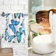 thumbnail image 6 of Coolnut Blue Beautiful Butterfly Patterned Hand Towels 2 PCS, Cotton Bath Towel for Drying Face Hands Body Decorative Water Absorbent Lightweight Towels for Bathroom Ktichen Travel Gym, 16"x28", 6 of 6