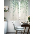 thumbnail image 4 of Eucalyptus Leaves Sheer Curtains 72 Inch Length 2 Panels Set, Sage Green Summer Botanical Weeping Rustic Voile Window Treatment Curtains Sheers Drapes for Bedroom/Living Room/Kitchen 52"x72"x2, 4 of 7