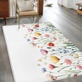 thumbnail image 2 of Spring Watercolor Area&nbsp;Rug 2.7x5ft Wildflower Flower Leaf Botanical Non-Slip&nbsp;Washable Square&nbsp;Rugs Soft Felt Indoor Floor Mat for Bedroom Kitchen Living Room Bathroom, 2 of 9