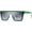 Green/ Grey, variant on Square Big Sunglasses Women Thick Frame Flat Top Mirrored Sunnies Shades Goggle Siamese Lens SJ2117