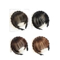 thumbnail image 5 of Flequillo falso para mujer, pelucas con flequillo frontal, cabello trenzado de una pieza, flequillo de aro, cabeza falsa realista natural, cortina, 5 of 5