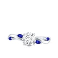 thumbnail image 4 of Lab Grown Diamond Designer Engagement Ring with Sapphire, 14K White Gold, US 7.00, 4 of 8