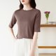 thumbnail image 4 of Mujeres Manga Corta Tops Impresión Casual Cuello Redondo, Blusa de Moda para Todo el Uso de Fiesta de Temporada, 4 of 4