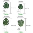 thumbnail image 3 of Coolmade 60 Pieces 4 Kinds Artificial Palm Leaves with Faux Stems Tropical Plant Leaves Monstera Leaves Safari Leaves for Hawaiian Luau Party Jungle Beach Table Leave Decorations, 3 of 8