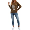 thumbnail image 6 of ZXSXSY Womens Dandelion Sweatshirts Casual Crewneck Pullover Tops Long Sleeve Graphic Tee Shirts, 6 of 9