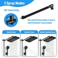thumbnail image 4 of "Amobro DUAL POWER 12"" Shower Head, High Pressure Rainfall, Anti-leak, Adjustable Height & Angle, Chrome, Matte Black", 4 of 9