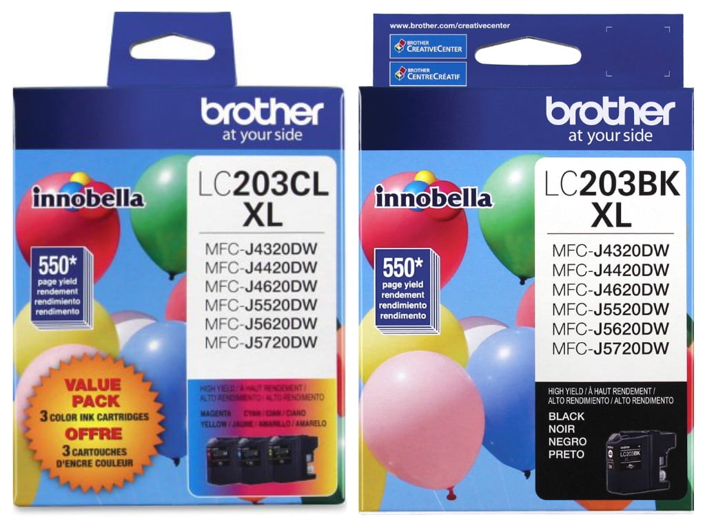 Genuine Brother MFC-J4320DW C//M//Y LC203 Combo Pack Ink High Yield 3x 550 Yield