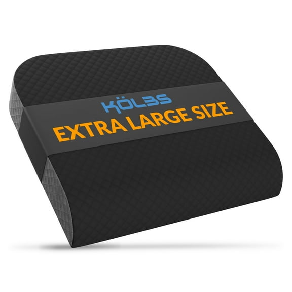 Kolbs Memory Foam Seat Cushion, Extra Large Office Chair Cushion for Back Pain Relief