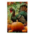 thumbnail image 2 of PHYHOO Give Thanks Thanksgiving Turkey House Flag, Fall Autumn Pumpkin Vintage Burlap Garden Yard Decoration, Retro Farmhouse Outdoor Décor Decorative Large Flag White, 2 of 6