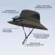 thumbnail image 4 of Sombrero de ventilador solar recargable | Gorra de protección solar impermeable de ala ancha | Cubrecuello ajustable de secado rápido | Senderismo al aire libre, pesca, jardinería | 3 velocidades de, 4 of 5