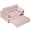 Pink, variant on MIKIBAMA 55" Velvet 3 In 1 Convertible Sofa Bed with Side Pockets & Adjustable Backrest, Perfect for Living Room,Beige