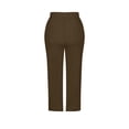 thumbnail image 6 of Costeam Womens High Waist Wide Leg Cropped Pants with Pockets Straight Fit Solid Color Office Casual Capri Trousers, 6 of 6