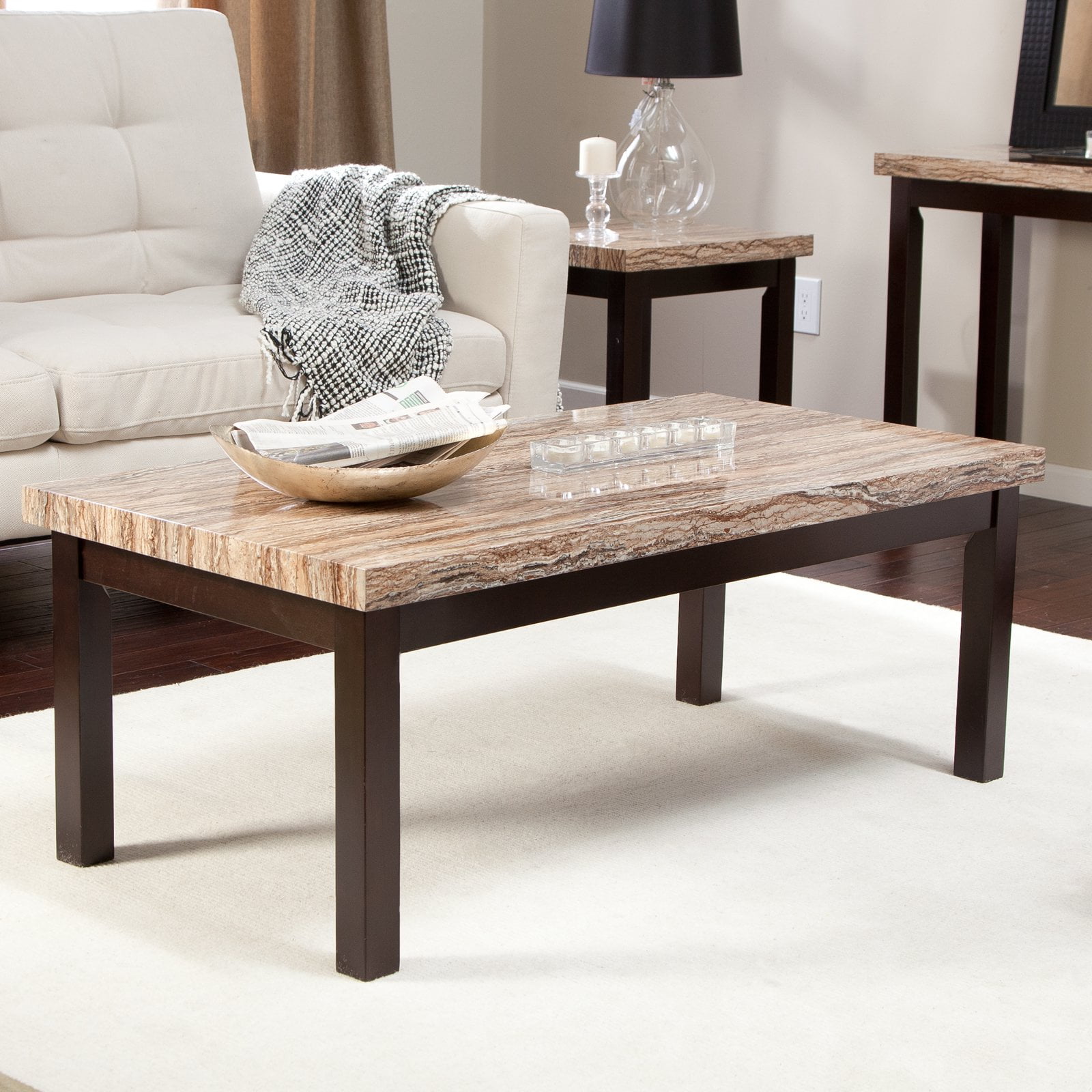 Carmine Faux Marble Coffee Table Com
