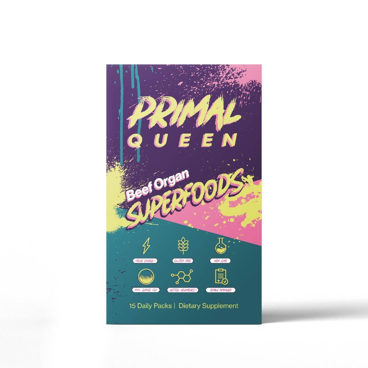 Primal Queen Female-Optimized Beef Organ Superfood Supplement - 15-Day Supply