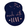 thumbnail image 1 of Inkdotpot 50 Pack Real Rose Gold Foil Paper Tag Made With Love Text Favor Hang Tag, 1 of 1