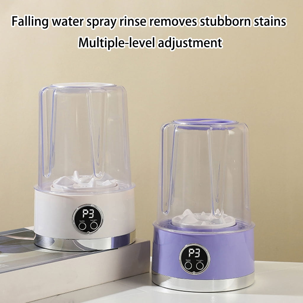 Portable Rechargeable Underwear Washer, Gentle Cycle, Compact ABS Design, Quiet Motor for Travel, Dorms, Home Use
