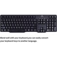 thumbnail image 4 of Dww-5pcs Pack Universal English Keyboard Sticker, Computer Keyboard Sticker With Black Background And White Font, Suitable For Laptop Desktop (english, 4 of 5