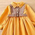 thumbnail image 5 of Youmylove Fashion Dresses For Girls Toddler Corduroy Dress Long Sleeve Plaid Dresses Fall Winter Turn Down Collar Button Dresses For Little Girls, 5 of 9
