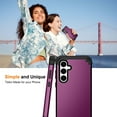 thumbnail image 6 of Decase for Samsung Galaxy S25 Phone Case,Shockproof Three Layer Heavy Duty Soft Silicone Rubber Bumper+Hard Plastic Hybrid Protective Case for Samsung Galaxy S25,Purple, 6 of 7