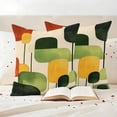 thumbnail image 3 of Green Abstract Outdoor Waterproof Pillow Covers, Geometric Simple Lines Vintage Art Decorative Square Throw Pillowcase Sofa Cushion Sham for Patio/Couch/Chair, 16"x16" 2 Pack, 3 of 8