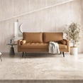 thumbnail image 2 of Pemberly Row 70" Square Arm Modern Fabric Standard Sofa in Brown, 2 of 7