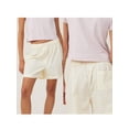 thumbnail image 3 of Yunliwuli Women's Summer Stripe Print Shorts Elastic Waist Button Decor Loose Short Pants with Back Pocket, 3 of 8