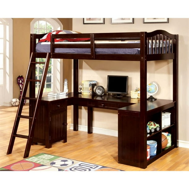 Furniture Of America Franklyn Cottage Wood Twin Loft Bed With Desk In Espresso Walmart Com Furniture Of America Franklyn Cottage Wood Twin Loft Bed With Desk In Espresso Walmart Com