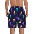 thumbnail image 3 of Kdxio Sea Jellyfish Pattern Mens Casual Shorts - Drawstring Summer Beach Sports Shorts for Men, 3 of 9