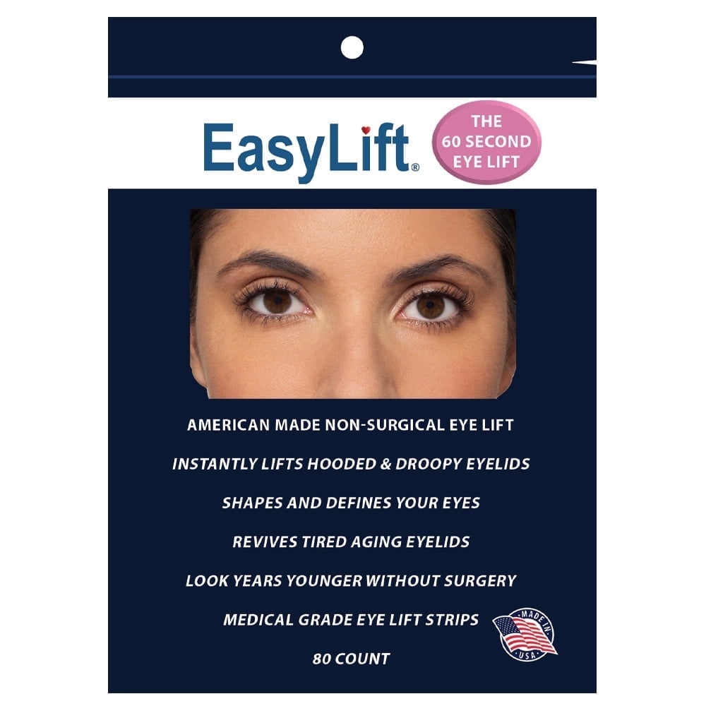 EasyLift The Original 60 Second Eye Lift, 80 Eye Lift Strips + Wax/Gel