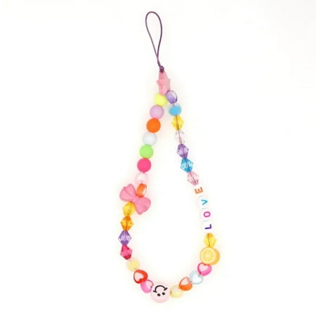 

YIWUHOTXIAOHU Colorful Bohemian Handmade Bead Mobile Phone Chain Strap Cord - 1PC Accessories