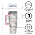 thumbnail image 4 of OBREWU Pioneer Flower Tumbler with Handle and Lid,Pioneer Flower 40oz Double Wall Vacuum Insulated Tumbler,Cups Gift for Women and Men, 4 of 7