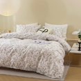 thumbnail image 2 of Cover Queen Size - Mini Green Leaves Botanical Floral Duvet Cover Set, Super, 2 of 7