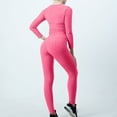 thumbnail image 4 of UYISJ Jogging Suits for Women Casual Two Piece Tracksuits Outfits Long Sleeve Sweatsuits Slim Fit Pants Workout Set Pink M, 4 of 5