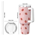 thumbnail image 4 of Pofeuu Hand Drawn Strawberry Print 40oz Ice Bully With Handle And Straw Stainless Steel Vacuum Insulated Cup And 2 In 1 Straw Lid, 4 of 8