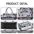 thumbnail image 4 of Large Capacity Tote Bag,French Bulldog and Flower Handbag Fashion Luxury Tote Bag,15.7"x13"x 5.1" Inches,Laptop Compatible, 4 of 6