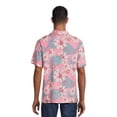 thumbnail image 3 of Marvel Captain America, Men's and Big Men's Floral Button Up Shirt with Short Sleeves, Sizes S-3XL, 3 of 5